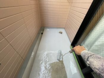 【ウレタン防水塗布中】ベランダ防水